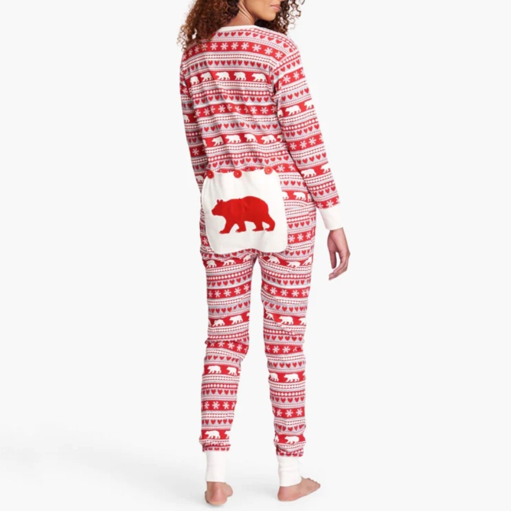 Little Blue House by Hatley Fair Isle Bear Adult Union Suit - Large